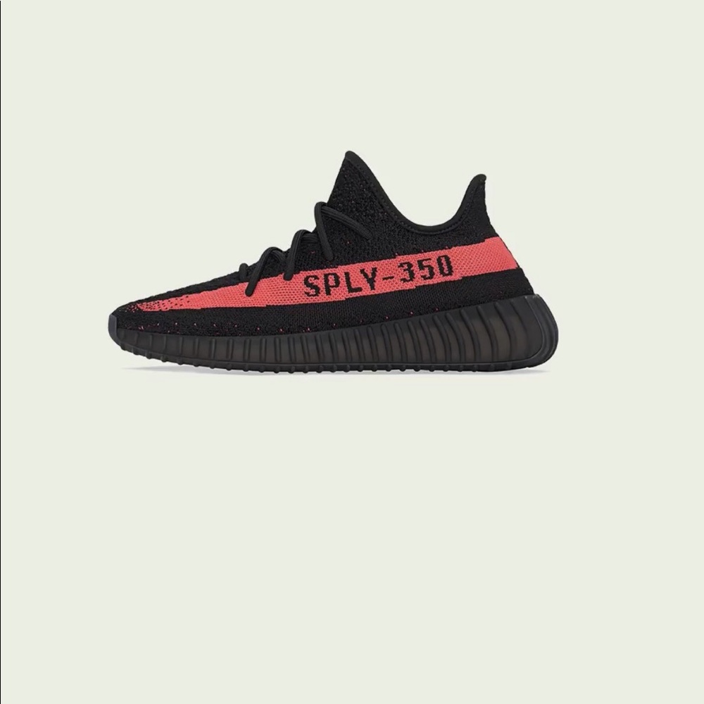 SELLING BRAND NEW YEEZY 350 V2 (RED&BLACK) SIZE 7 IN WOMEN